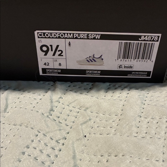 adidas Shoes - Adidas Cloudfoam Pure SPW Sneakers - White and Blue